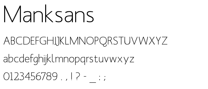 MankSans font