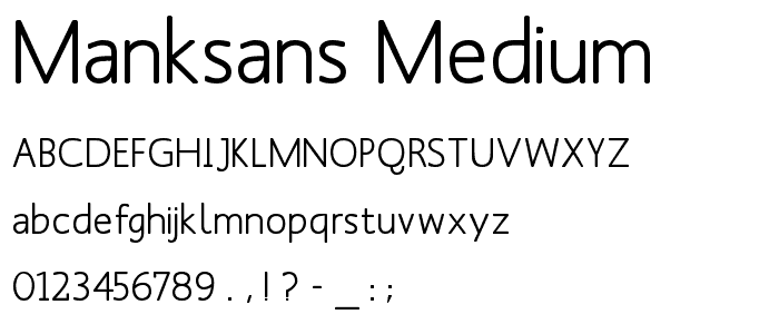 MankSans-Medium font