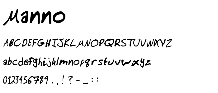 Manno font