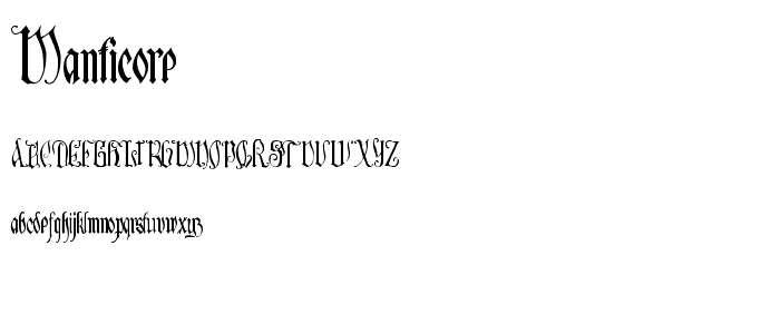 Manticore font