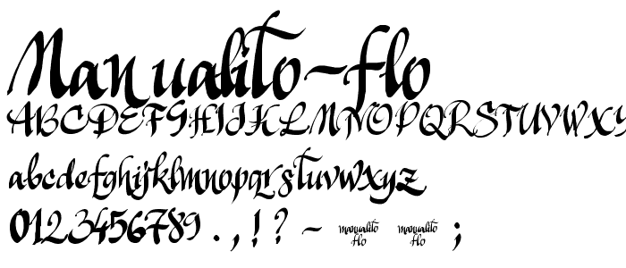 Manualito-Flo font