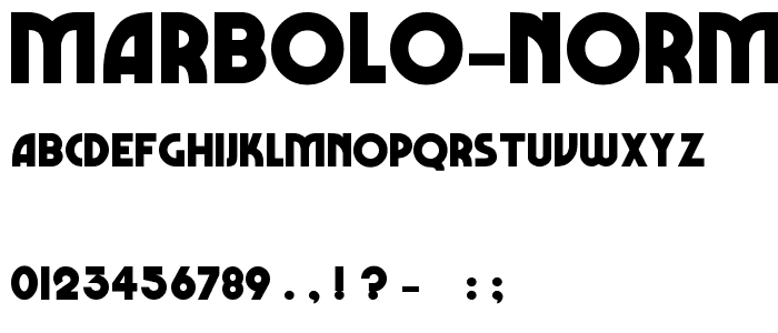 Marbolo-Normal font