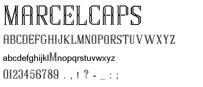 MarcelCaps font