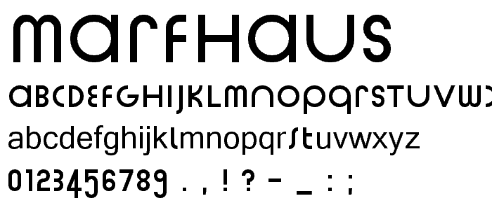 Marfhaus font