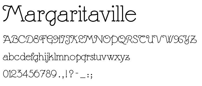 MargaritaVille font