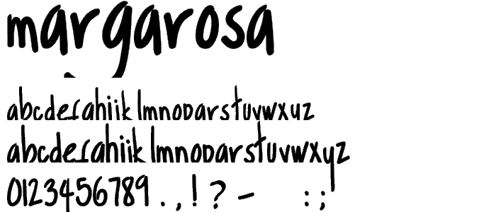 Margarosa font