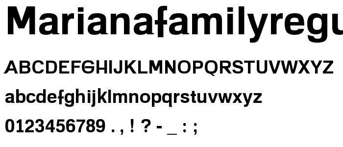 MarianaFamilyRegular font