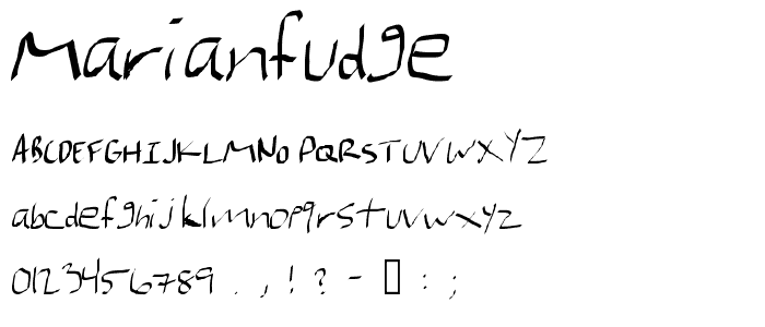 Marianfudge font