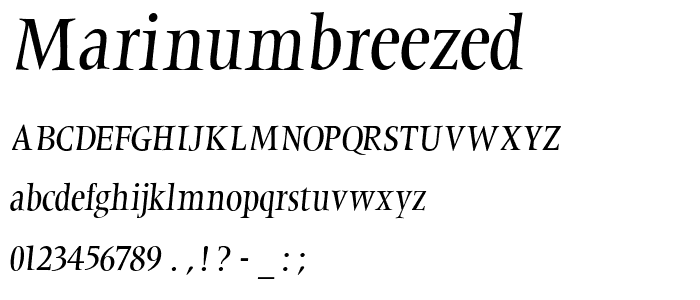 MarinumBreezed font
