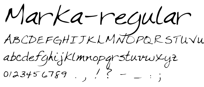 Marka Regular font