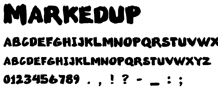 MarkedUp font