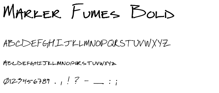 Marker Fumes Bold font