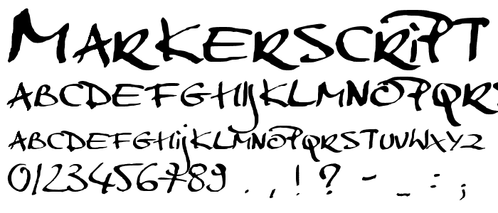 MarkerScript font