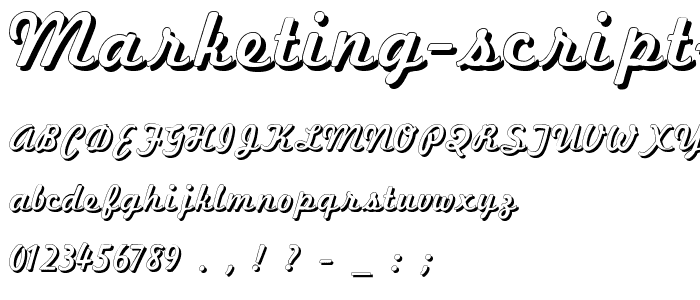 Marketing Script Shadow font