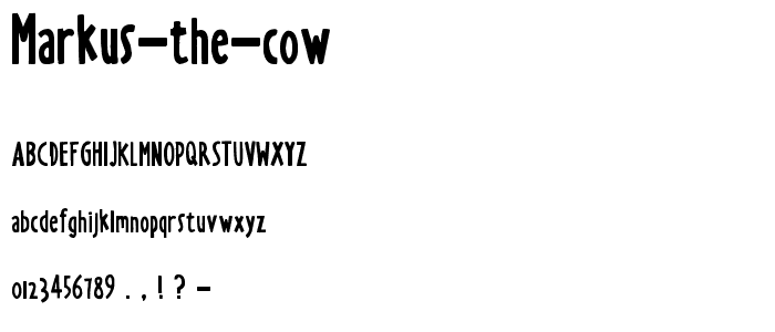 Markus the Cow font