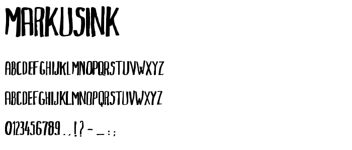 MarkusInk font