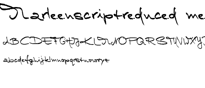 MarleenScriptreduced-Medium font