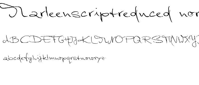 MarleenScriptreduced-Normal font
