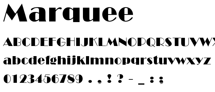 Marquee font