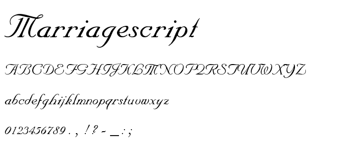 MarriageScript font