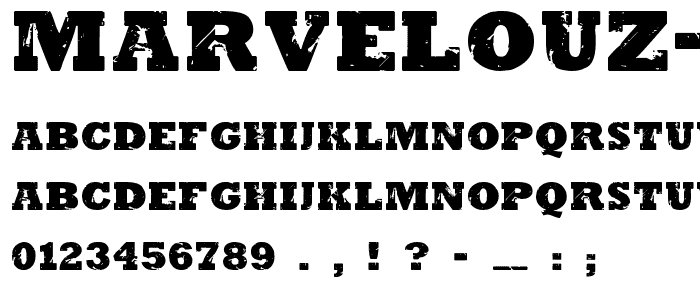 Marvelouz DSG font