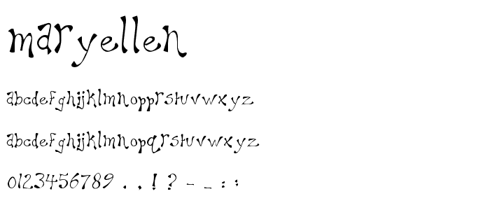 Maryellen font