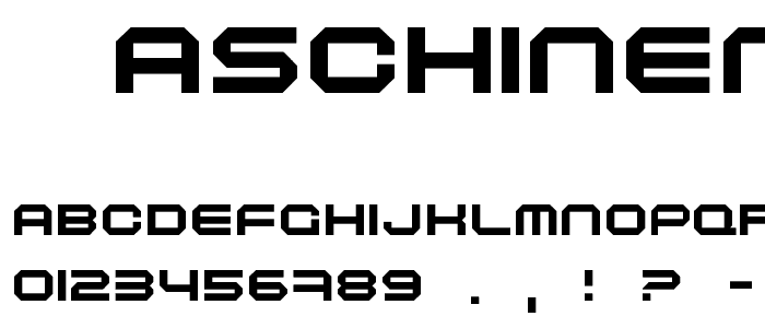 Maschinen font