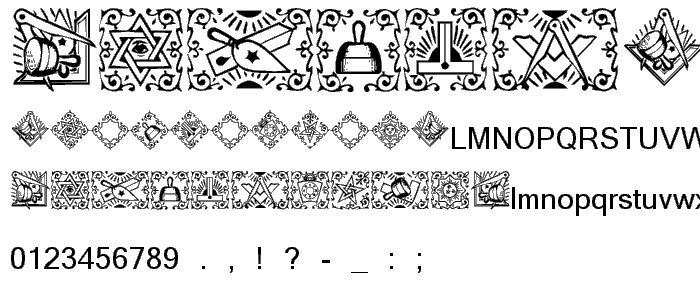 Masonic font