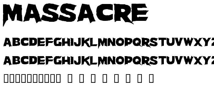 Massacre font