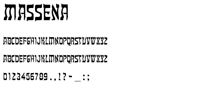 Massena font