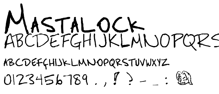 Mastalock font