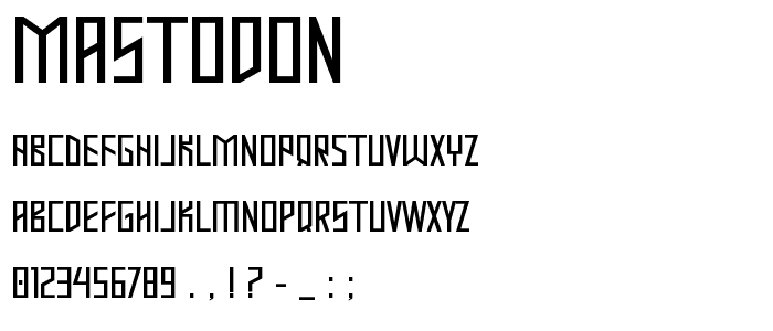 Mastodon font