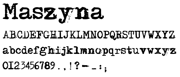 Maszyna font