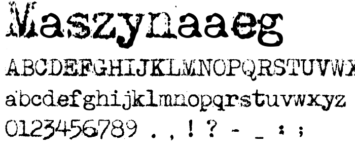 MaszynaAEG font