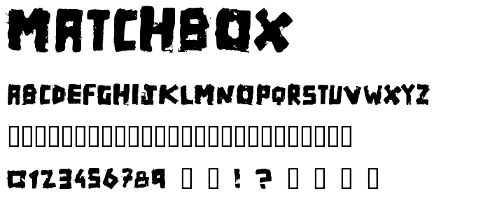 Matchbox font