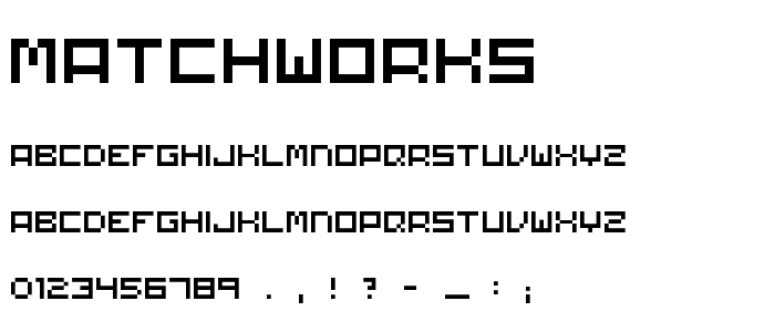 Matchworks font