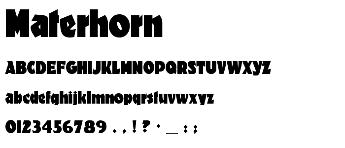 Materhorn font