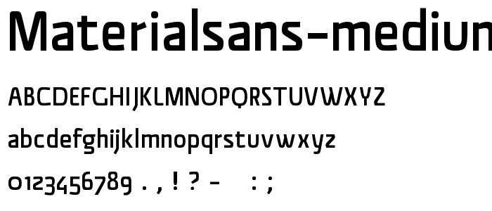 MaterialSans-Medium font