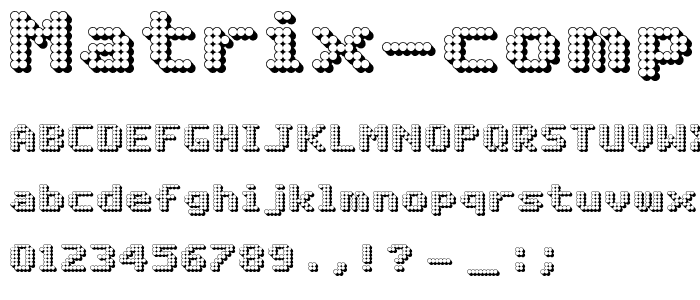 Matrix Complex 3D NC font