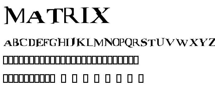 Matrix font