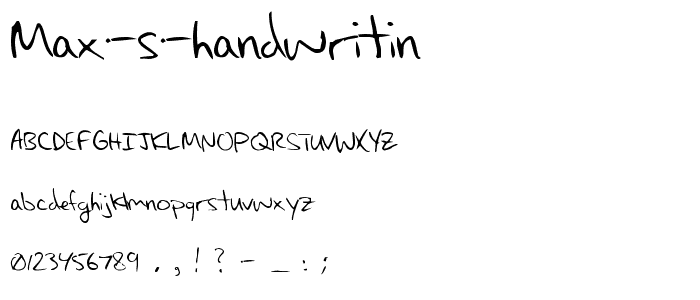 Max s Handwritin police