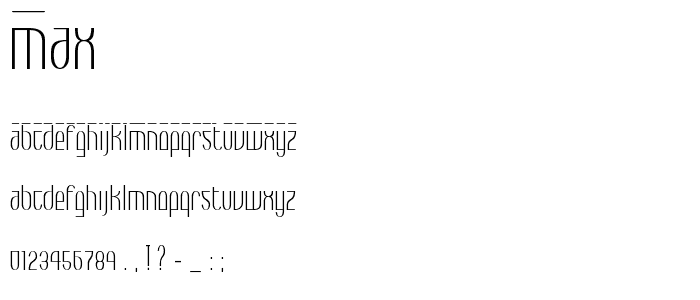 Max font