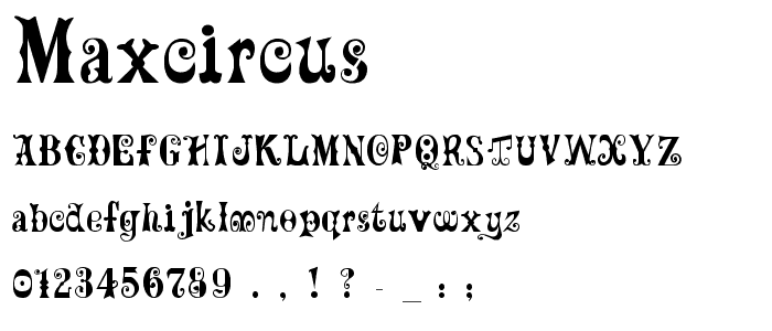 MaxCircus font