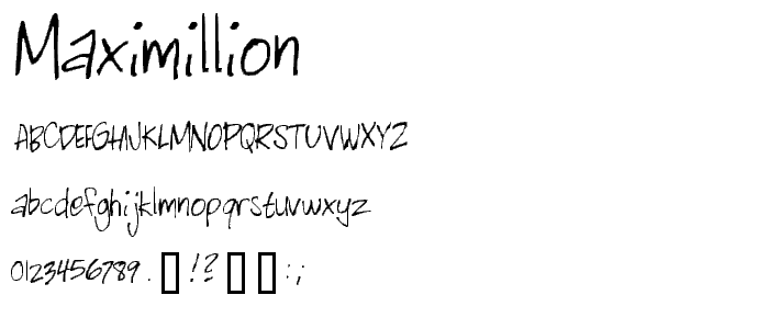 Maximillion font