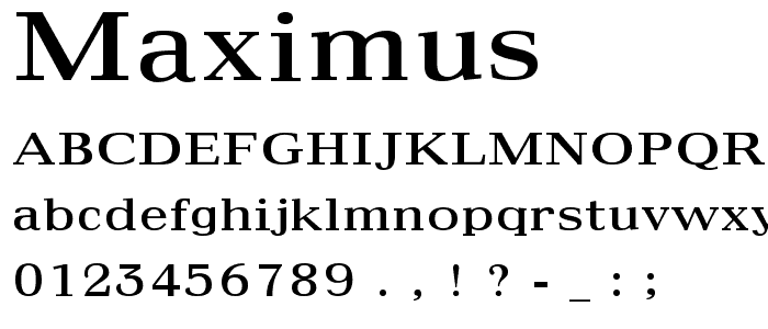 Maximus font