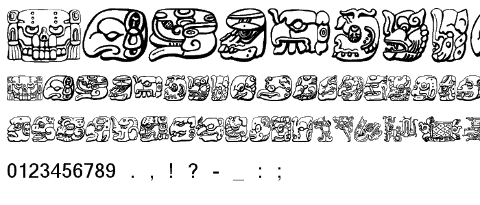 Mayan font