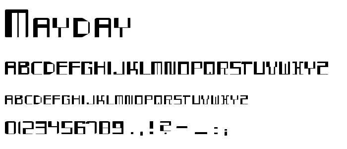 Mayday font