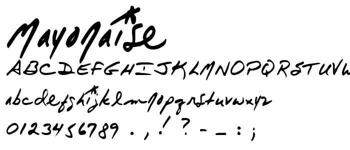 Mayonaise font