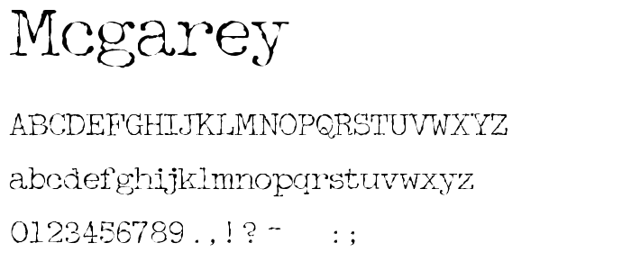 McGarey font