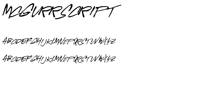 McGurrScript font